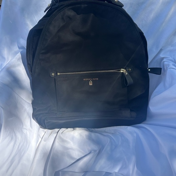 Michael Kors Kelsey Nylon Large Back Pack Bag- Black - Picture 9 of 11